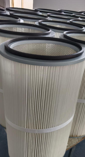 滤筒除尘器内部PTFE覆膜滤筒细节图