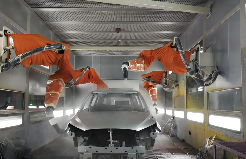 汽车冲压、焊接、涂装、总装环节粉尘产生实拍图