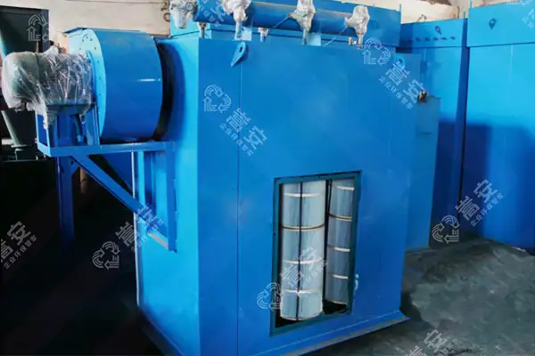 嵩安滤筒除尘器用于磨料磨具加工车间
