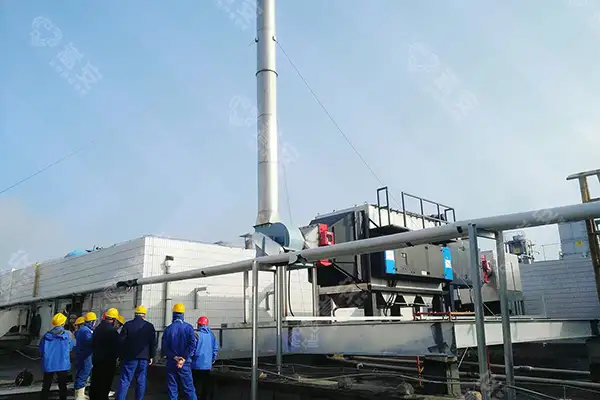 郑州某食品加工厂车间有机废气处理设备安装完成
